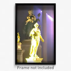 Pixel Art Poster - Accurate Statue (8 Bit Psychedelic Trippy Video Game Print)
