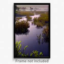 Pixel Art Poster - Dreary Wetland (8 Bit Psychedelic Trippy Video Game Print)
