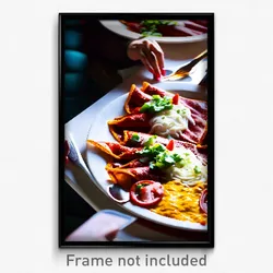 Pixel Art Poster - Glamorous Enchiladas (8 Bit Psychedelic Video Game Print)