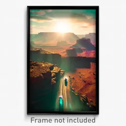 Pixel Art Poster - Buzzing Mesa (8 Bit Psychedelic Trippy Video Game Print)