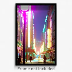 Pixel Art Poster - Sentimental City (8 Bit Psychedelic Trippy Video Game Print)