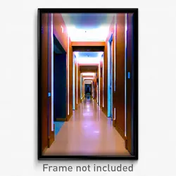 Pixel Art Poster - Tan Hallway (8 Bit Psychedelic Trippy Weird Video Game Print)