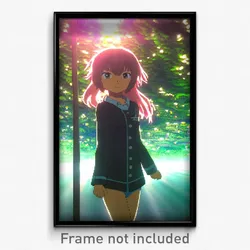 Pixel Art Poster - Wide Anime (8 Bit Psychedelic Trippy Weird Video Game Print)