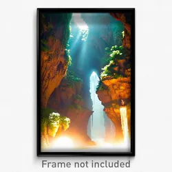 Pixel Art Poster - Insane Grotto (8 Bit Psychedelic Trippy Video Game Print)