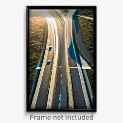 Pixel Art Poster - Enormous Intersection (8 Bit Psychedelic Video Game Print)
