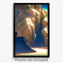 Pixel Art Poster - Unrealistic Outcropping (8 Bit Psychedelic Video Game Print)