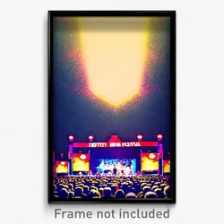 Pixel Art Poster - Distorted Movie Festival (8 Bit Psychedelic Video Game Print)