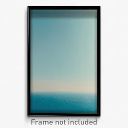 Pixel Art Poster - Light Blue Seascape (8 Bit Psychedelic Video Game Print)