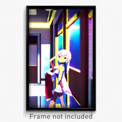 Pixel Art Poster - Slim Anime (8 Bit Psychedelic Trippy Weird Video Game Print)