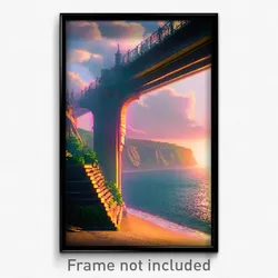 Pixel Art Poster - Esteemed Dike (8 Bit Psychedelic Trippy Video Game Print)