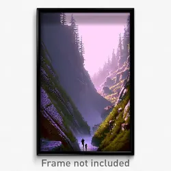 Pixel Art Poster - Brisk Gully (8 Bit Psychedelic Trippy Weird Video Game Print)