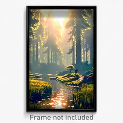 Pixel Art Poster - Lovely Fen (8 Bit Psychedelic Trippy Weird Video Game Print)