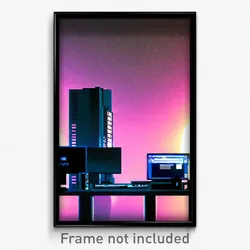 Pixel Art Poster - Silent Computer (8 Bit Psychedelic Trippy Video Game Print)