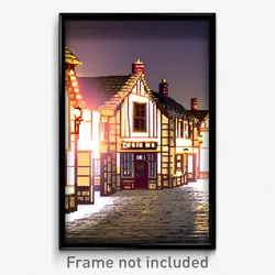 Pixel Art Poster - Coarse Inn (8 Bit Psychedelic Trippy Weird Video Game Print)