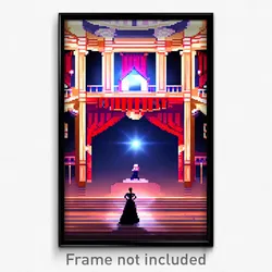 Pixel Art Poster - Villainous Ballroom (8 Bit Psychedelic Video Game Print)