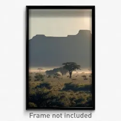 Pixel Art Poster - Gray Savannah (8 Bit Psychedelic Trippy Video Game Print)