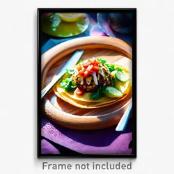 Pixel Art Poster - Whopping Tostada (8 Bit Psychedelic Trippy Video Game Print)