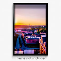 Pixel Art Poster - Secret Swedish City (8 Bit Psychedelic Video Game Print)