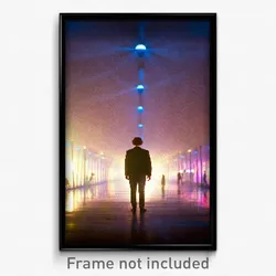Pixel Art Poster - Unwelcoming Pallisade (8 Bit Psychedelic Video Game Print)