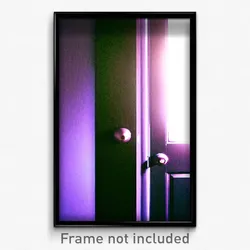 Pixel Art Poster - Dark Door Knob (8 Bit Psychedelic Trippy Video Game Print)