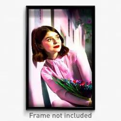Pixel Art Poster - Rosy Burrow (8 Bit Psychedelic Trippy Weird Video Game Print)