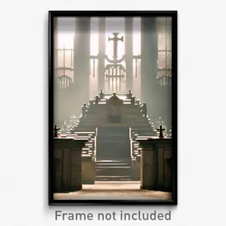 Pixel Art Poster - Far Ossuary (8 Bit Psychedelic Trippy Weird Video Game Print)
