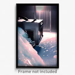 Pixel Art Poster - Rough Ice Machine (8 Bit Psychedelic Trippy Video Game Print)