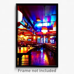 Pixel Art Poster - Ample Tavern (8 Bit Psychedelic Trippy Video Game Print)