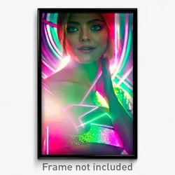 Pixel Art Poster - Flashy Visage (8 Bit Psychedelic Trippy Video Game Print)