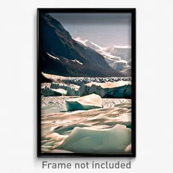 Pixel Art Poster - Candid Glacier (8 Bit Psychedelic Trippy Video Game Print)