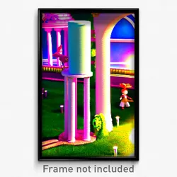 Pixel Art Poster - Whimsical Column (8 Bit Psychedelic Trippy Video Game Print)
