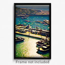 Pixel Art Poster - Humongous Harbour (8 Bit Psychedelic Trippy Video Game Print)