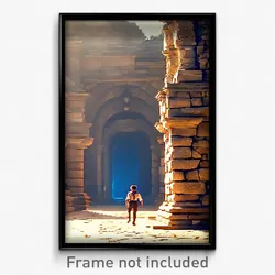 Pixel Art Poster - Gracious Stone (8 Bit Psychedelic Trippy Video Game Print)
