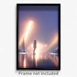 Pixel Art Poster - Novel Flood (8 Bit Psychedelic Trippy Weird Video Game Print)