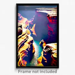 Pixel Art Poster - Busy Canyon (8 Bit Psychedelic Trippy Weird Video Game Print)