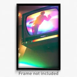 Pixel Art Poster - Wiggly Television (8 Bit Psychedelic Trippy Video Game Print)