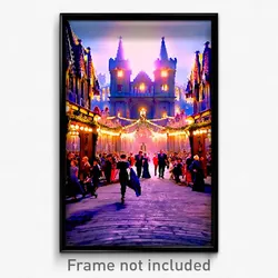 Pixel Art Poster - Bustling Folly (8 Bit Psychedelic Trippy Video Game Print)