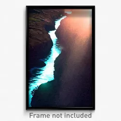 Pixel Art Poster - Dark Stream (8 Bit Psychedelic Trippy Weird Video Game Print)