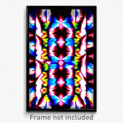 Pixel Art Poster - Kaleidoscopic Madrid (8 Bit Psychedelic Video Game Print)