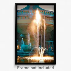 Pixel Art Poster - Esteemed Fountain (8 Bit Psychedelic Trippy Video Game Print)
