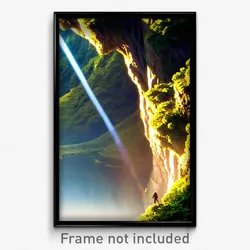 Pixel Art Poster - Interesting Ravine (8 Bit Psychedelic Video Game Print)