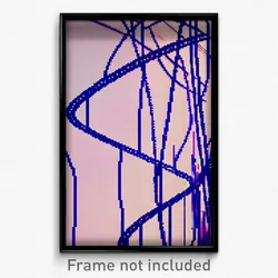 Pixel Art Poster - Digital Wire Frame Hurricane (8 Bit Video Game Print)