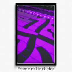 Pixel Art Poster - Purple Stock Trading Floor (8 Bit Video Game Print)