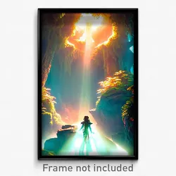 Pixel Art Poster - Enchanting Abyss (8 Bit Psychedelic Trippy Video Game Print)