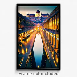 Pixel Art Poster - Grandiose Budapest (8 Bit Psychedelic Video Game Print)