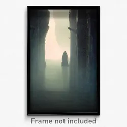 Pixel Art Poster - Haunted Strand (8 Bit Psychedelic Trippy Video Game Print)