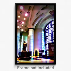 Pixel Art Poster - Impressive Museum (8 Bit Psychedelic Trippy Video Game Print)