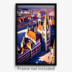 Pixel Art Poster - International German City (8 Bit Video Game Print)