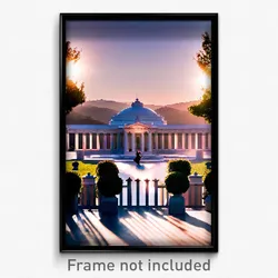 Pixel Art Poster - Beautiful Belvedere (8 Bit Psychedelic Video Game Print)
