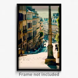 Pixel Art Poster - Sentimental French City (8 Bit Psychedelic Video Game Print)